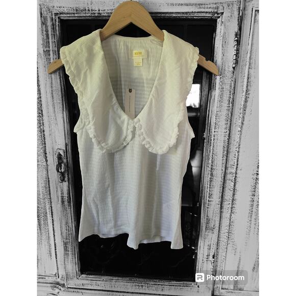 Maeve Ruffled Round-Collar Gingham Tank - New XL - Picture 4 of 4